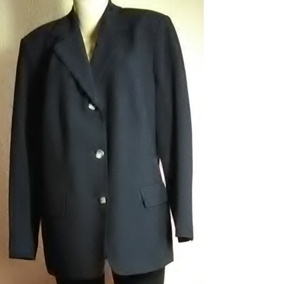 Elisabeth Liz Claiborne Navy Blazer Size 14 - Picture 3 of 5